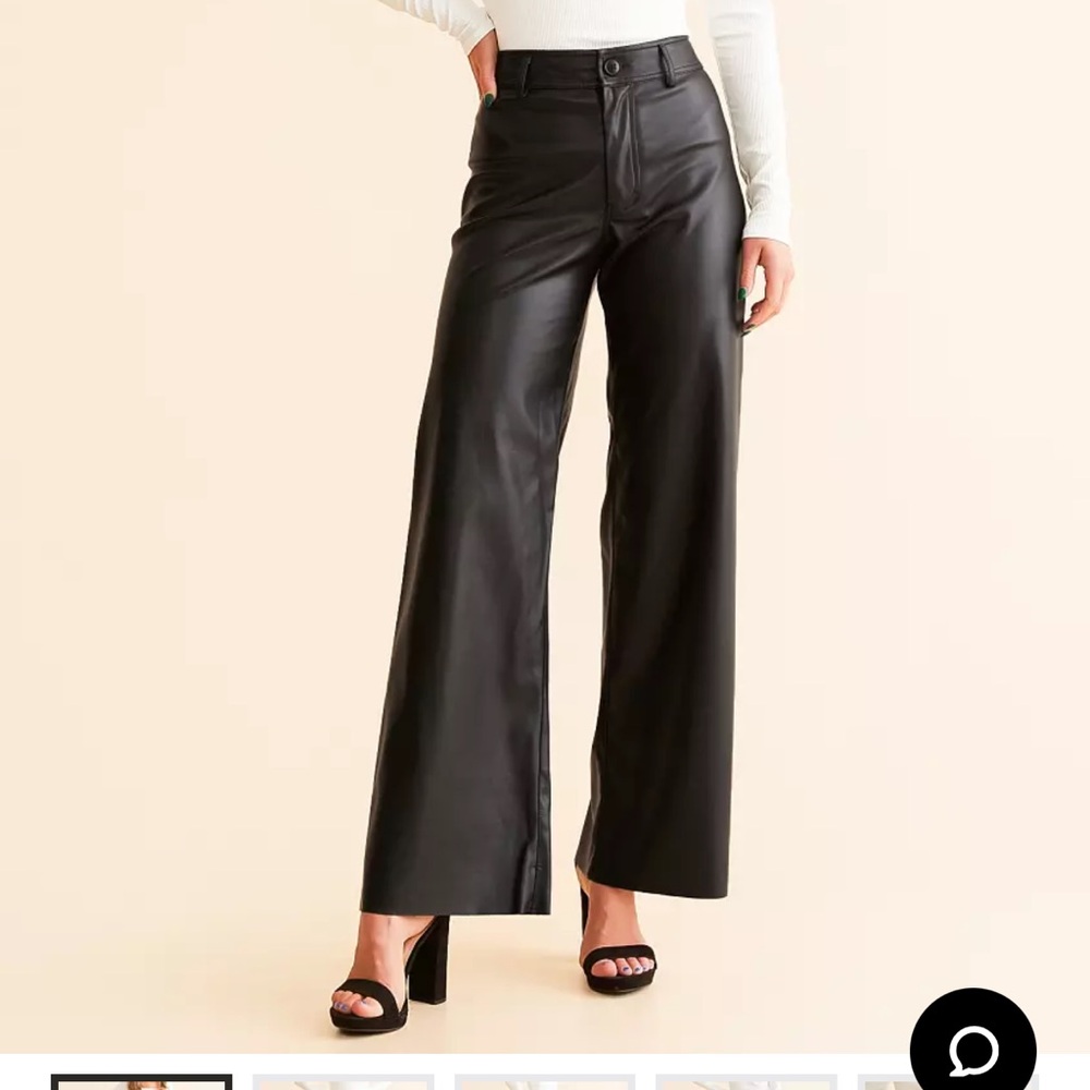 Rilynn Faux Leather Straight Pant